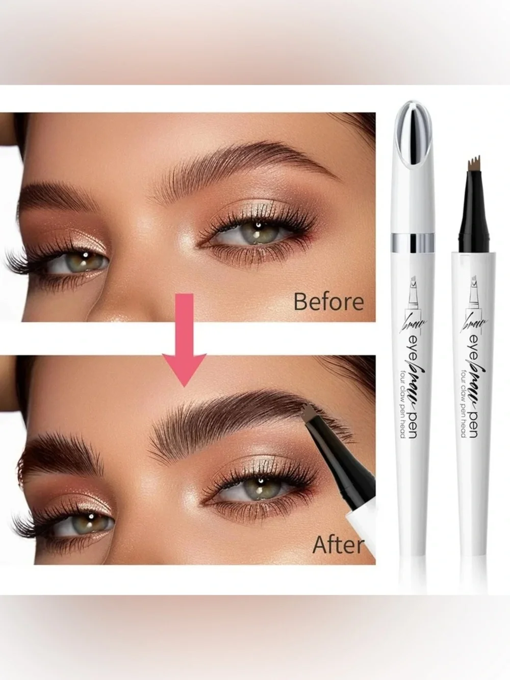 QIC Microblading Eyebrow Pen - Dark Brown, NEW